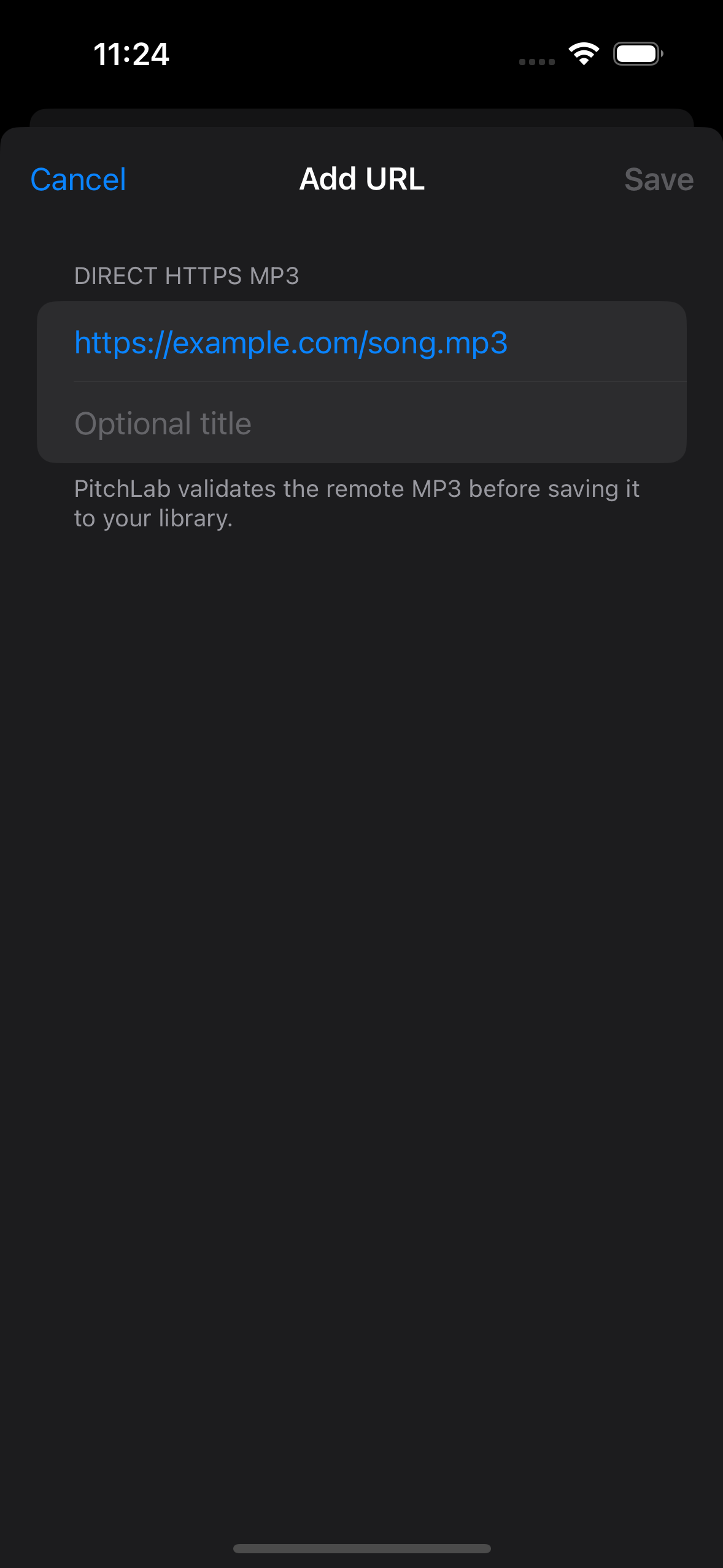 Direct HTTPS MP3 add flow